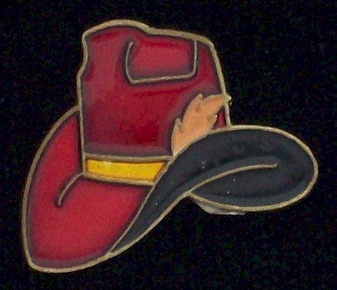 Red Cowboy Logo - Red Cowboy Hat Pin #GE60294