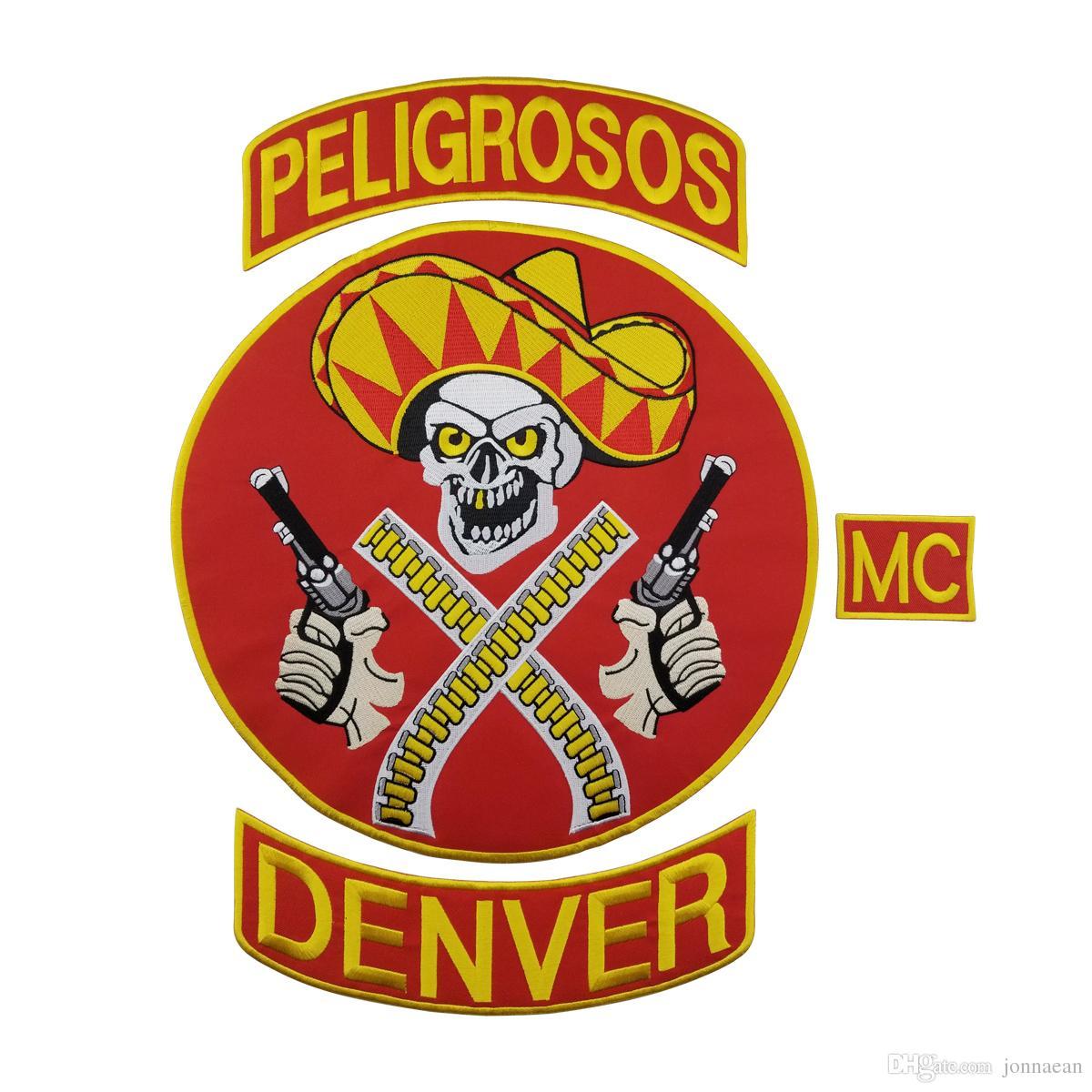 Red Cowboy Logo - 2019 HOT SALE PELIGROSOS DENVER RED COWBOY WITH GUN MOTORCYCLE CLUB ...