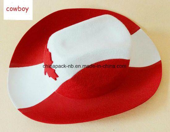 Red Cowboy Logo - China Canada Red Cowboy Hat Maple Leaf Adult Unisex CPPH_025