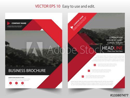 Red Triangle Company Logo - Red Triangle Vector business proposal Leaflet Brochure Flyer