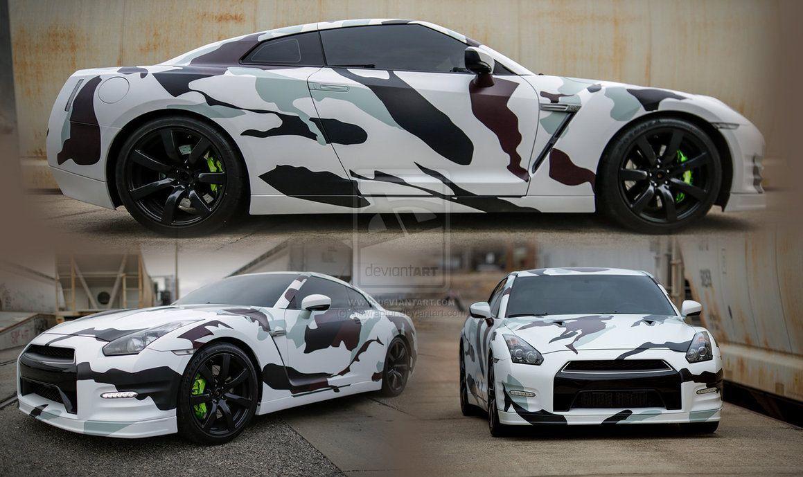 Camo Nissan Logo - Nissan GTR Full body Wrap - Snow Camo by slcwraptor | Cars | Cars ...