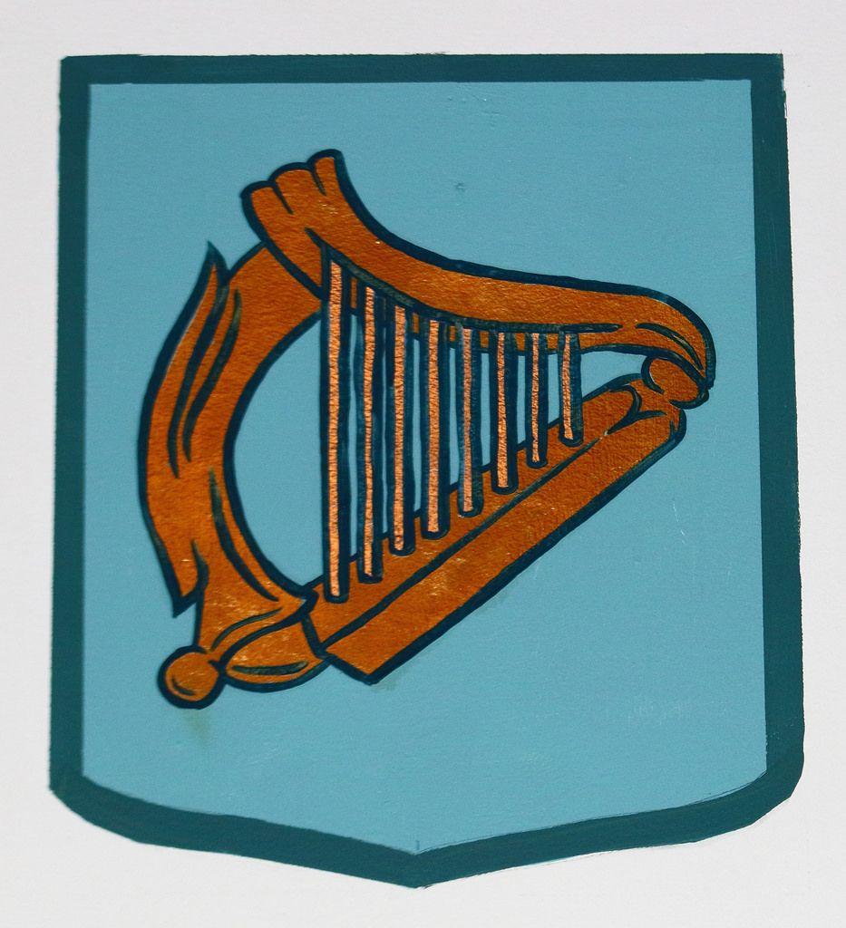 Blue Square with a Gold Harp Logo - The World's Best Photo of blue and harp Hive Mind
