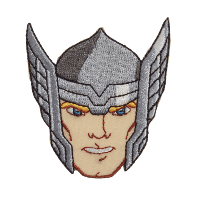 Thor Face Logo - VAT Iron on Motif Embroidered Patch Marvel Avengers Thor Face 6cm X ...