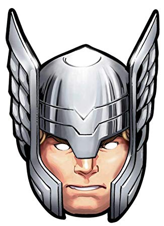 Thor Face Logo - Star Cutouts Ltd Official Marvel Avengers Assemble Thor Card Face