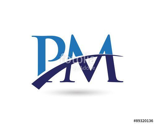 Pm Logo - PM Logo Letter Swoosh
