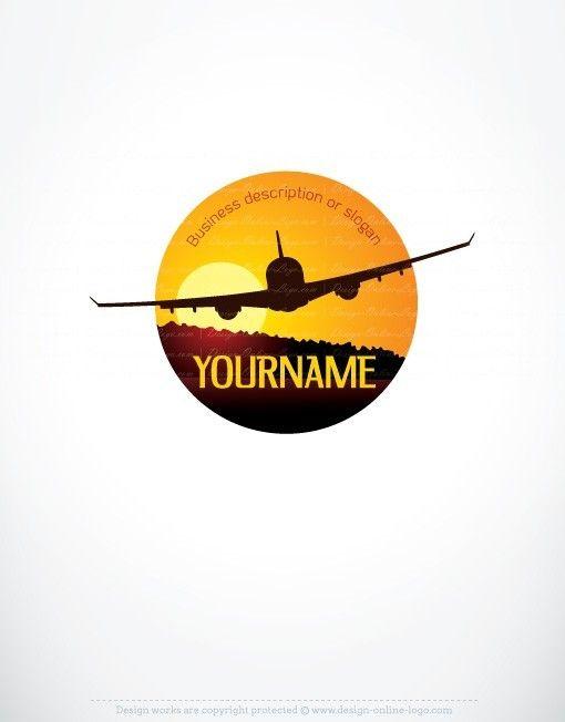 Plane Logo - Exclusive Design: Cargo plane logo + Compatible FREE Business Card