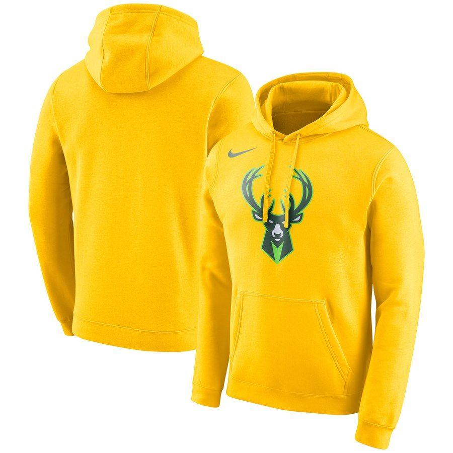 Yellow City Logo - Men's Milwaukee Bucks Nike Yellow City Edition Logo Essential ...