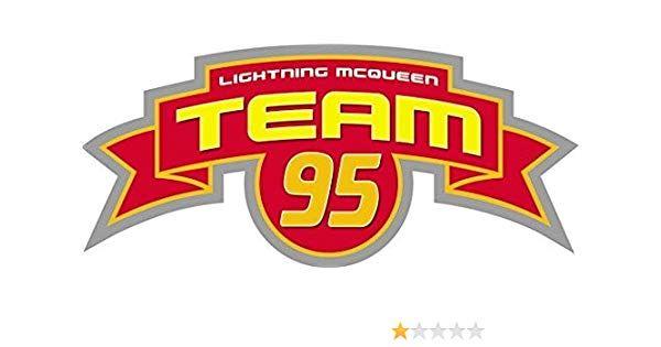 Lightning McQueen 95 Logo - Inch Team Lightning McQueen 95 Flag Disney Pixar Cars