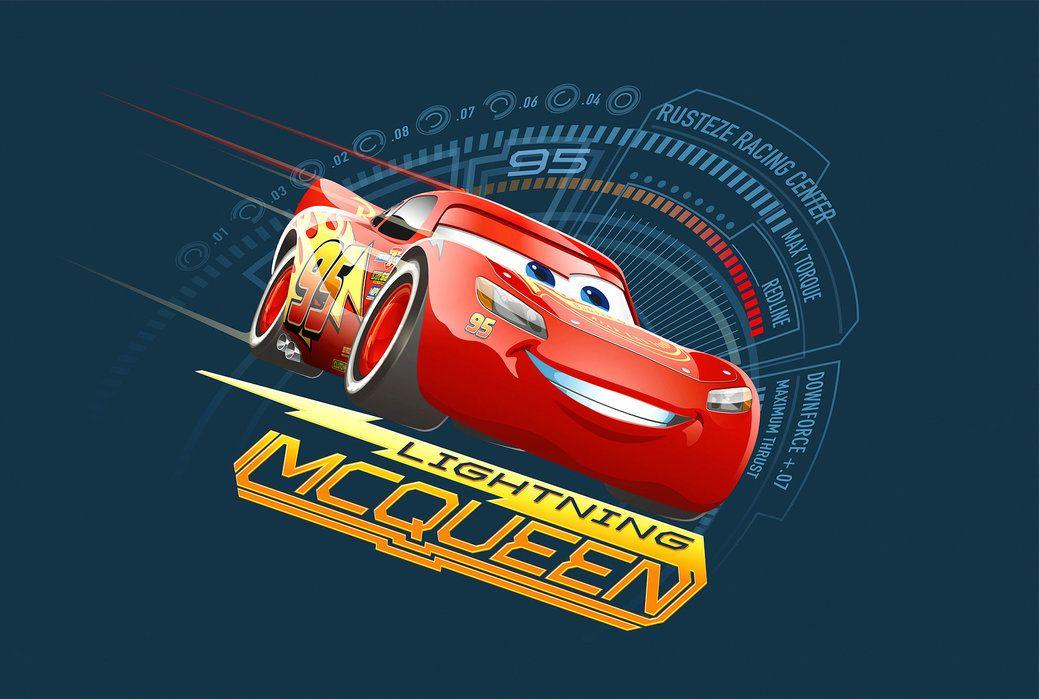 Lightning McQueen 95 Logo - Cars 3 - Lightning McQueen 95 – wall murals online – Photowall