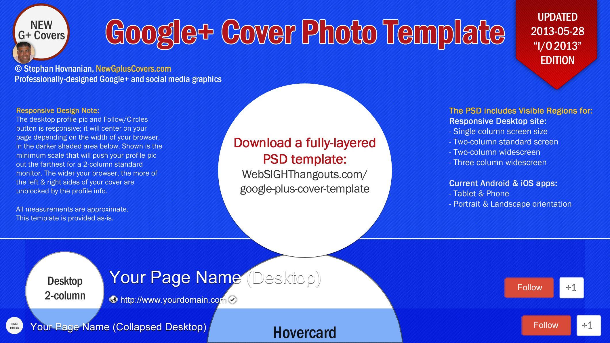 Current Google Plus Logo - Google Plus Cover Template - WebSIGHT Hangouts
