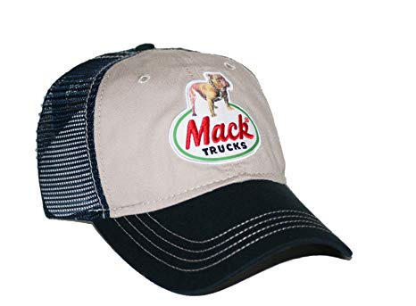 Mack Truck Bulldog Logo - Amazon.com : Mack Trucks Blue Retro Style Bulldog Logo Snapback Mesh ...