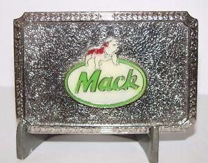 Mack Truck Bulldog Logo - Vintage MACK TRUCKS Bulldog Logo Hook Fast Collectible Metal Belt