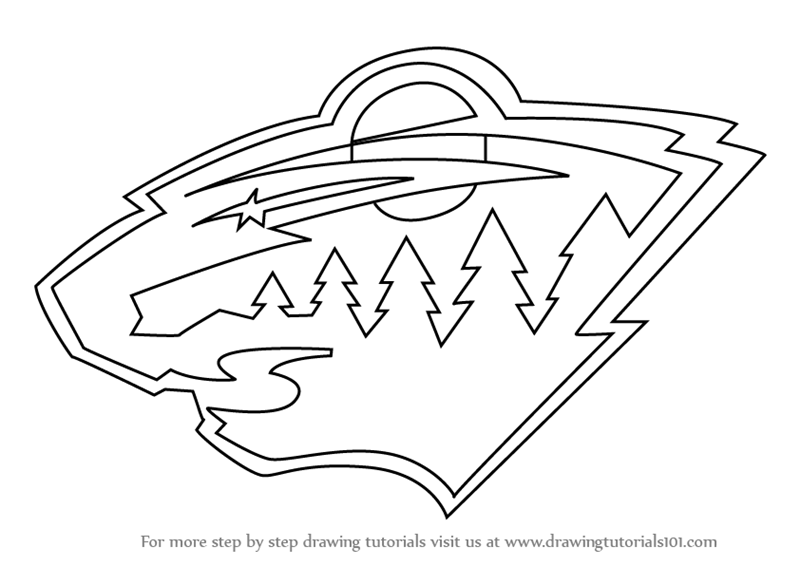 Minnesota Wild Logo - Learn How to Draw Minnesota Wild Logo (NHL) Step by Step : Drawing