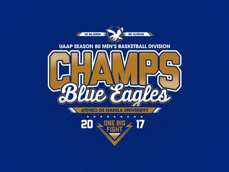 Ateneo Blue Eagles Logo - UAAP 80 Champions Ateneo Blue Eagles by Zildjan Munda. Dribbble