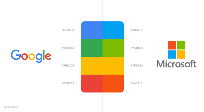 Four-Color Logo - Are Google's new colors the exact same four as Microsoft's logo ...