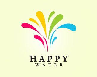 Four-Color Logo - Happy Water Designed by yokelgibes | BrandCrowd