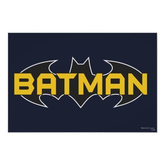 Yellow and Black Batman Logo - Batman Symbol | Name Yellow & Black Logo Poster | Zazzle.com