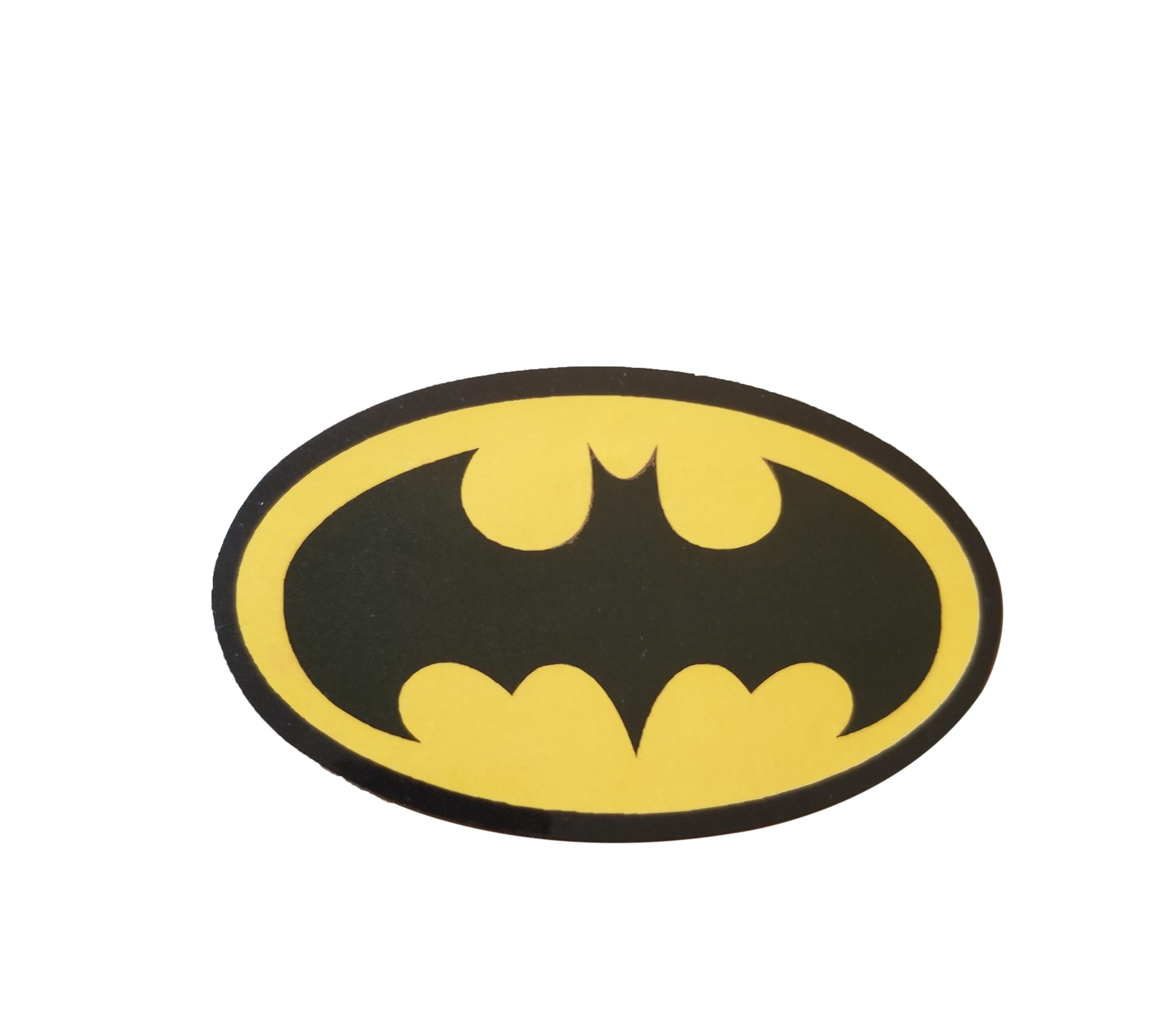 Original Batman Logo - Original Black and Yellow Batman Logo Sticker, Bat Emblem