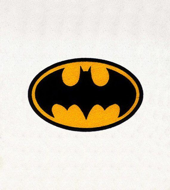 Yellow and Black Batman Logo - Yellow and Black Batman Logo Machine Embroidery Design | Etsy