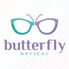 For Eyes Optical Logo - Butterfly Glasses Optical logo #butterfly, #glasses, #sunglasses