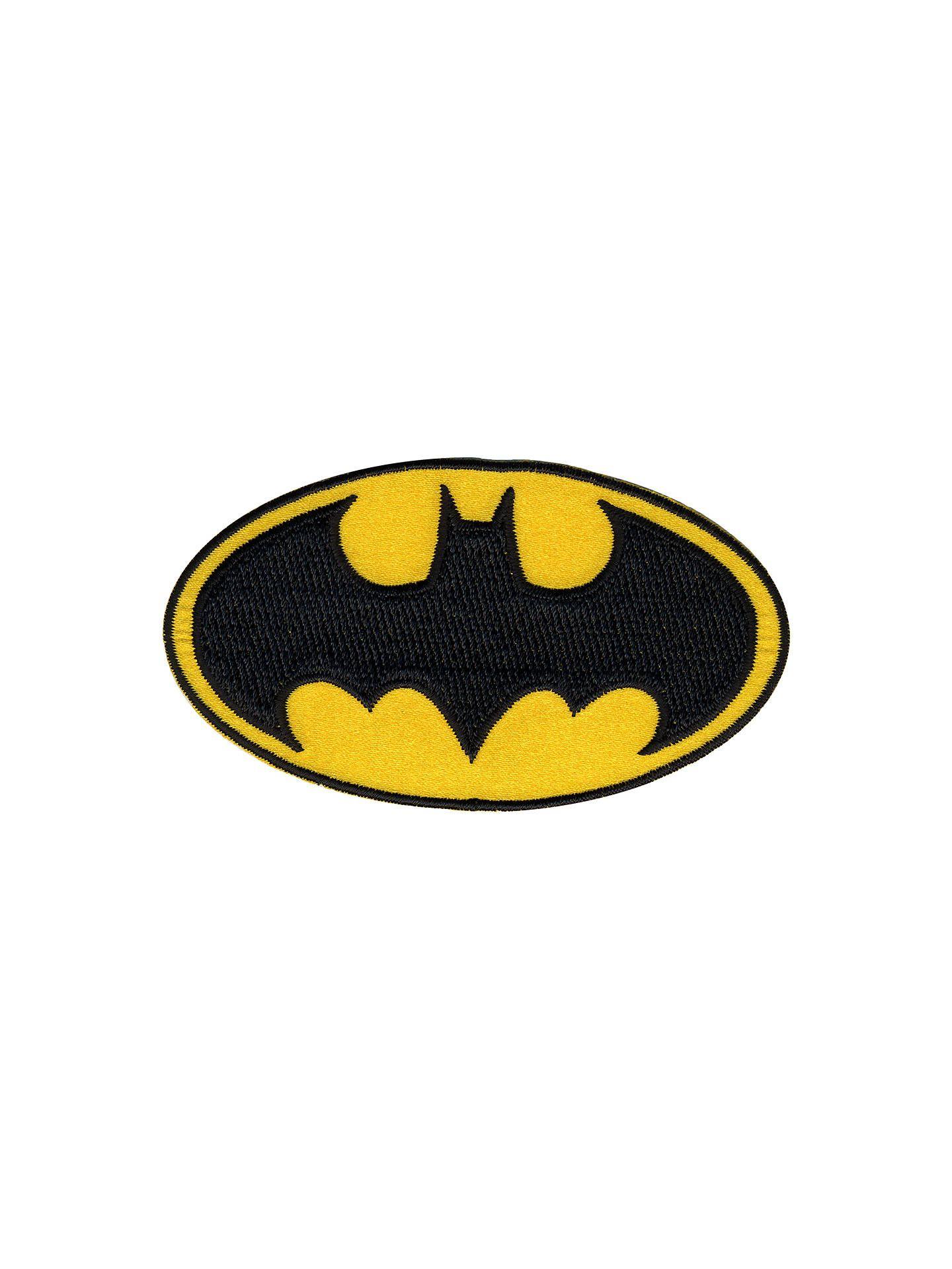 Yellow and Black Batman Logo - Simplicity DC Comics Batman Logo Iron On Patch, Black/Yellow at John ...
