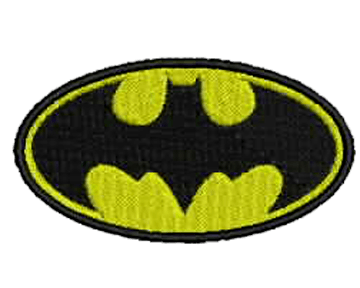 Yellow and Black Batman Logo - Batman Logo Black/Yellow Embroidered Patch - UPTOWN STITCH GIRL
