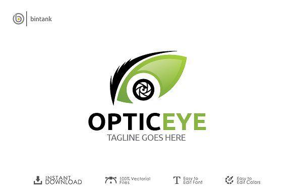For Eyes Optical Logo - Optic Eye Logo ~ Logo Templates ~ Creative Market