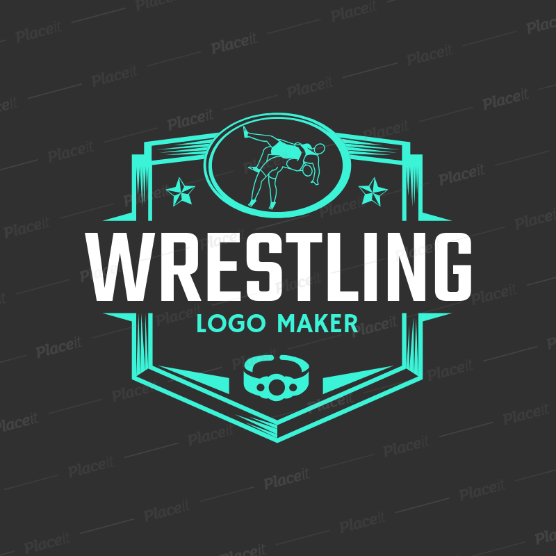 Cool Wrestling Logo - Placeit Logo Template