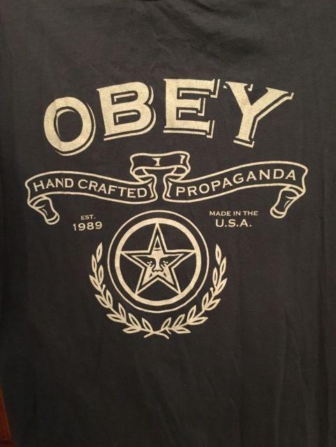 Obey Brand Logo - OBEY BRAND LOGO MENS SIZE SMALL T-SHIRT SKATEBOARDING PUNK ...