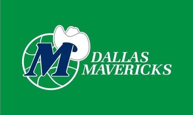 Dallas Maverick Logo - Dallas Mavericks: Old Logo with Blue or Green Background; 3'x5