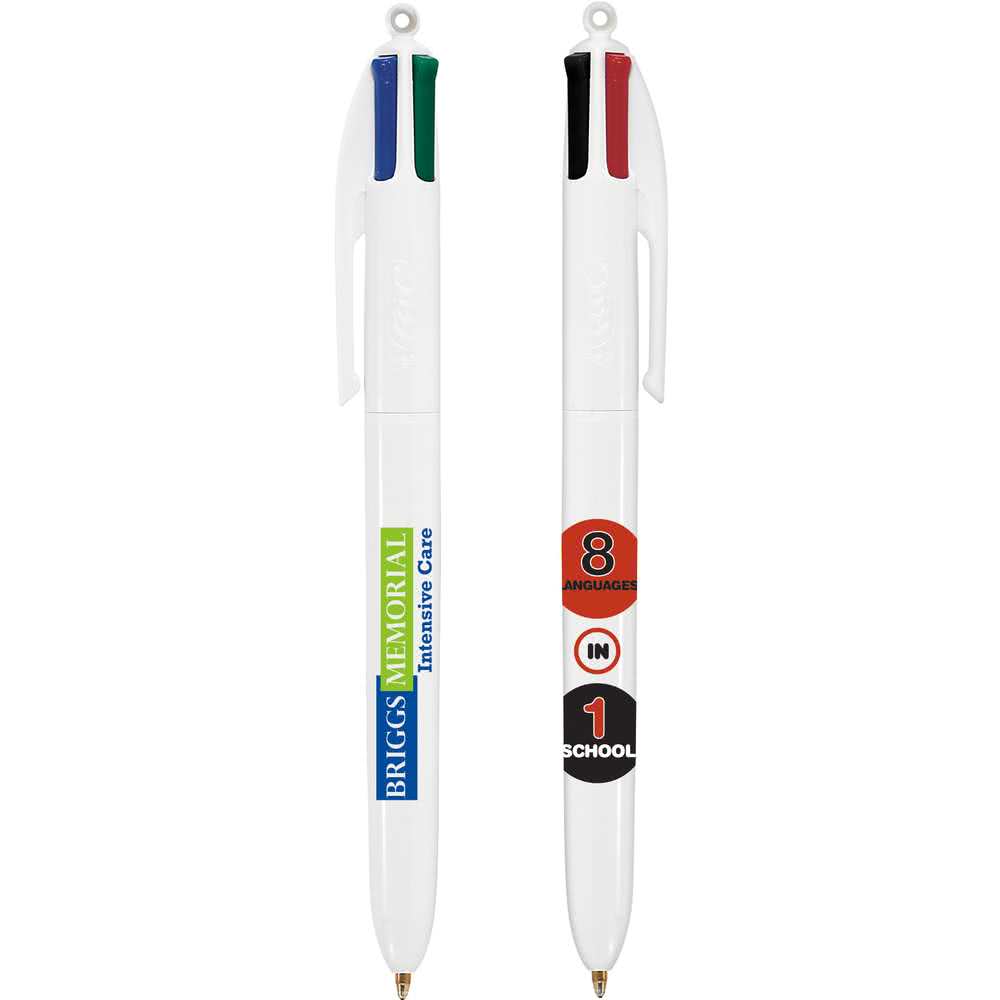 Four-Color Logo - Promotional Bic 4 Color Pens With Custom Logo For $1.97 Ea