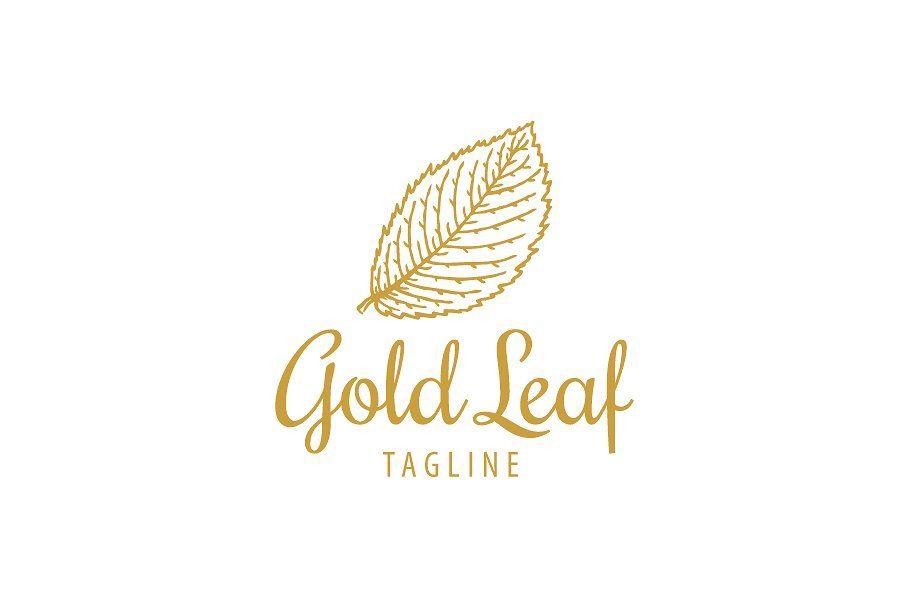 Gold Leaf Logo - Gold Leaf Logo Logo Templates Creative Market