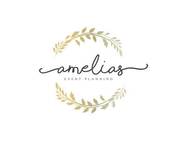 Gold Leaf Logo - Pre Made Logosignature Logoleaf Logocircle Logogold Leaf