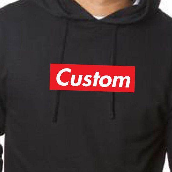 Custom Supreme Box Logo - Custom your word or name SUPREME like BOX LOGO hoodie | Etsy