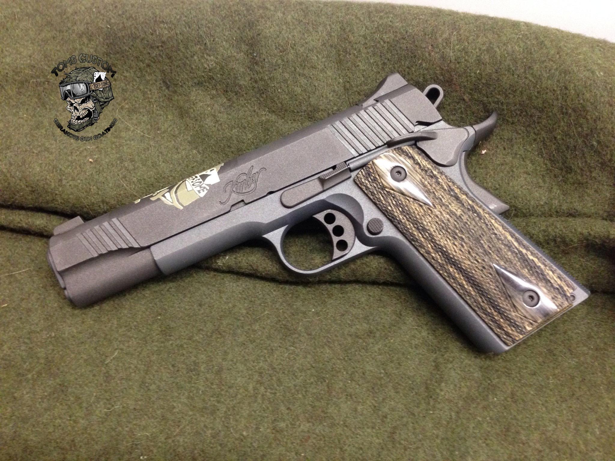 Kimber Logo - Kimber 1911 Custom With skull Logo On Slide