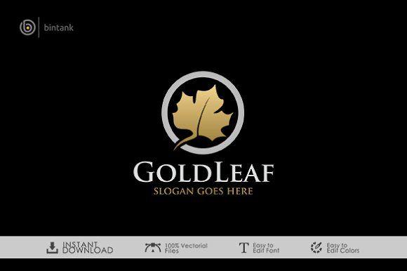 Gold Leaf Logo - Gold Leaf Logo ~ Logo Templates ~ Creative Market