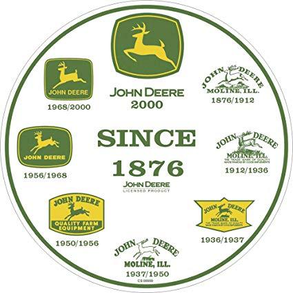 Old John Deere Logo - Buy John Deere Round Sign, History of Logos Online at Low Prices