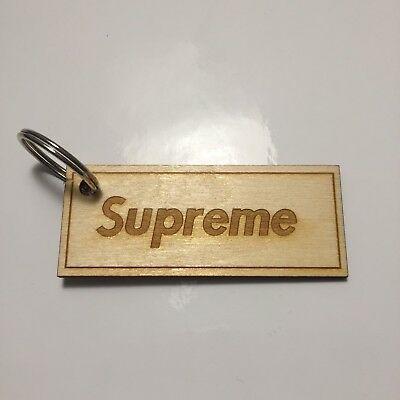 Custom Supreme Box Logo - CUSTOM SUPREME NEW York Wooden Og Box Logo Keychain Off White Hype ...