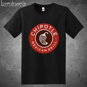Chipotle Mexican Grill Logo - New Chipotle Mexican Grill Logo Men's Black T Shirt Size S To 3XL
