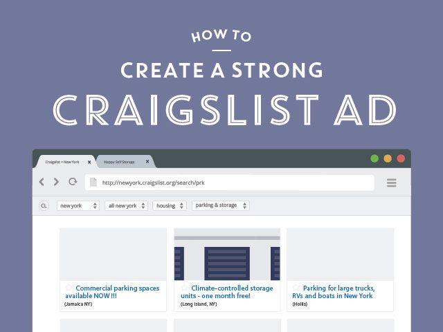 Craigslist.org Logo - How to make a strong Craigslist ad for your self storage business