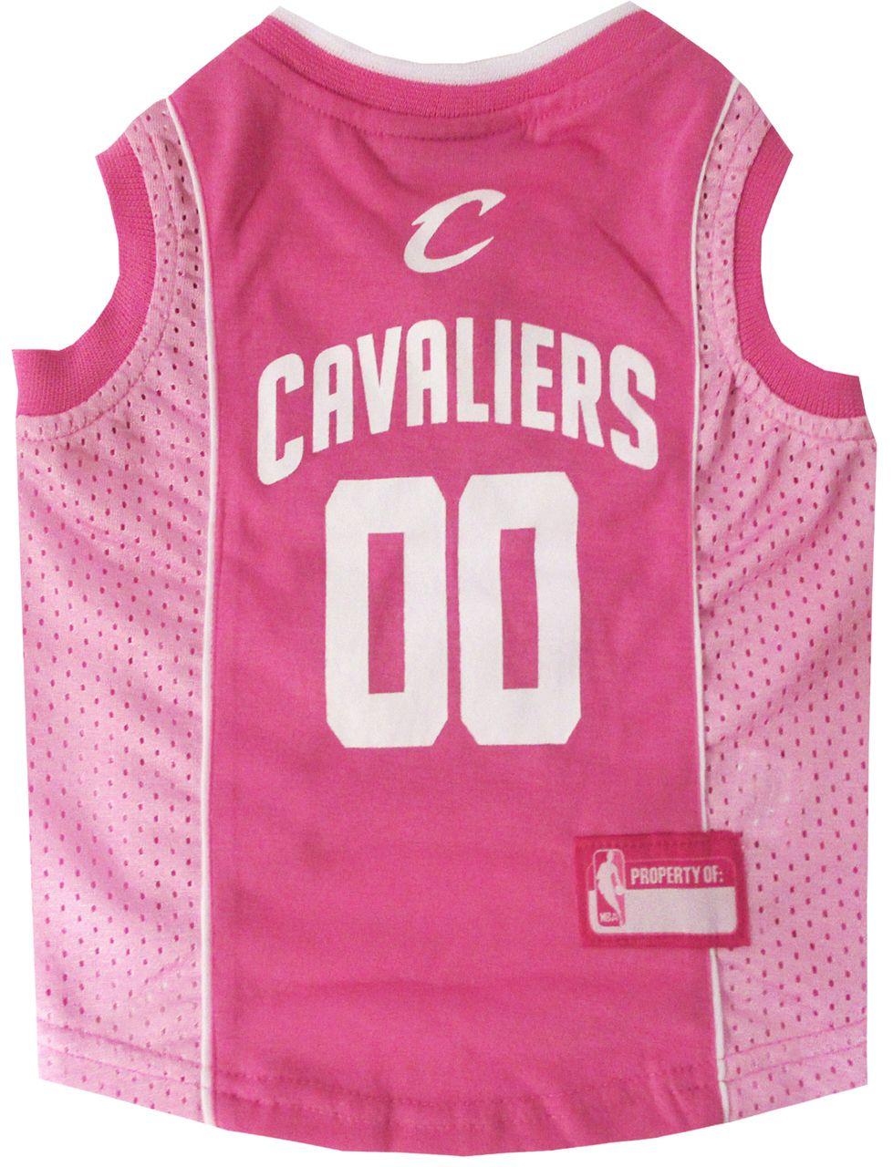 Pink Cavalier Logo - Cleveland Cavaliers NBA Licensed Pink Dog Basketball Jersey
