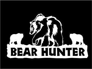 Bear Hunter Logo - Bear Hunter Decal Bears car truck window vinyl hunting stickers | eBay