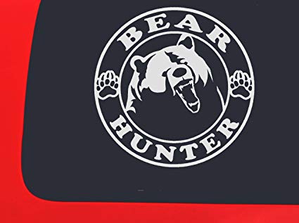 Bear Hunter Logo - Amazon.com: Bear Hunter - Attacking Bear - Bear Hunting Vinyl window ...