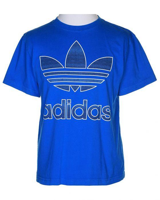 Blue L Logo - Adidas Blue Short Sleeved Logo T Shirt