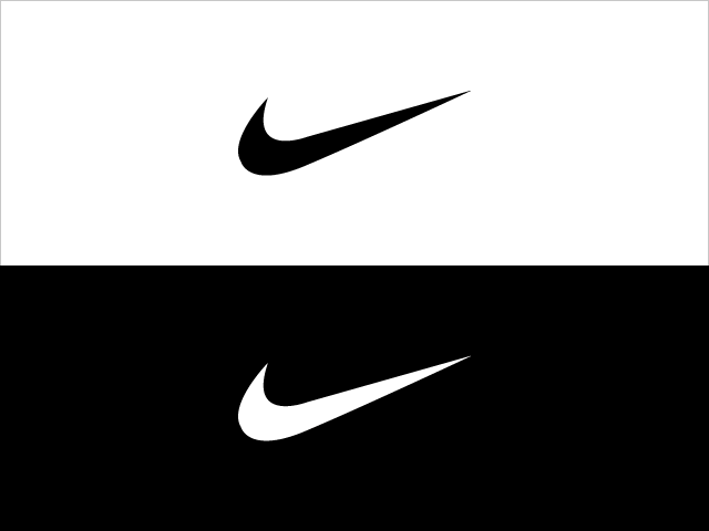 Grey Black Nike Logo