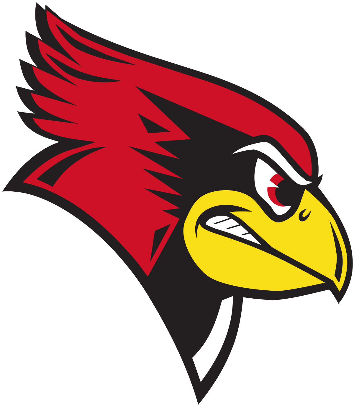 Scared Cardinal Bird Logo - Illinois State Redbirds