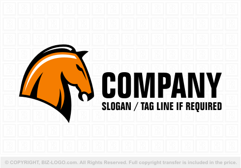 Orange Horse Logo - Pre-designed logo 3387: Orange Horse Head Logo | Horse Logos | Logos ...