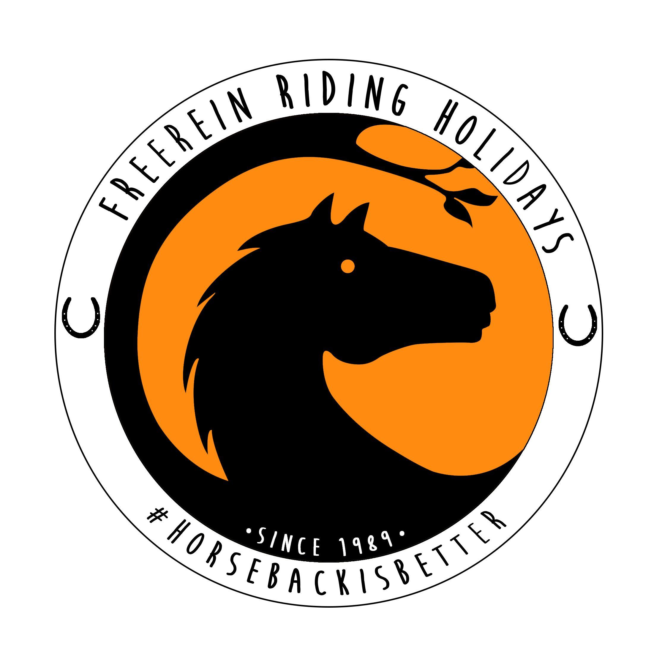 Orange Horse Logo - Freerein Riding Holidays | Real Trail Riding Holidays | Wales UK