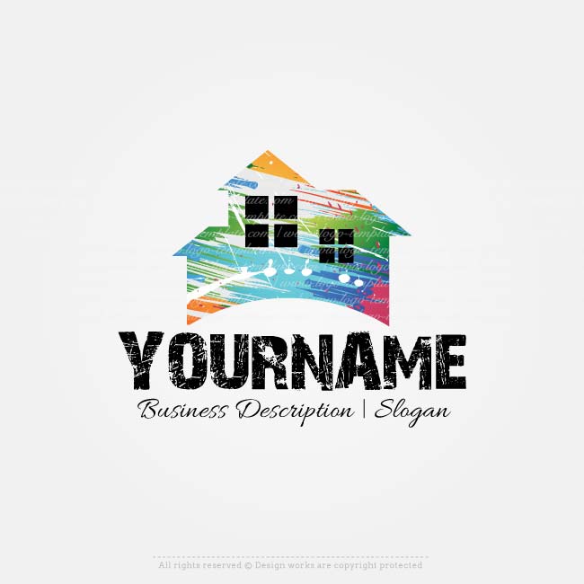 Painting Logo - Create your own Online Home Painting logo Design