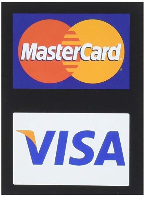 Visa Logo - Amazon.com : Mastercard/Visa Credit Card Decals (4 pack) : Office ...